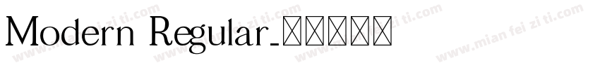 Modern Regular字体转换